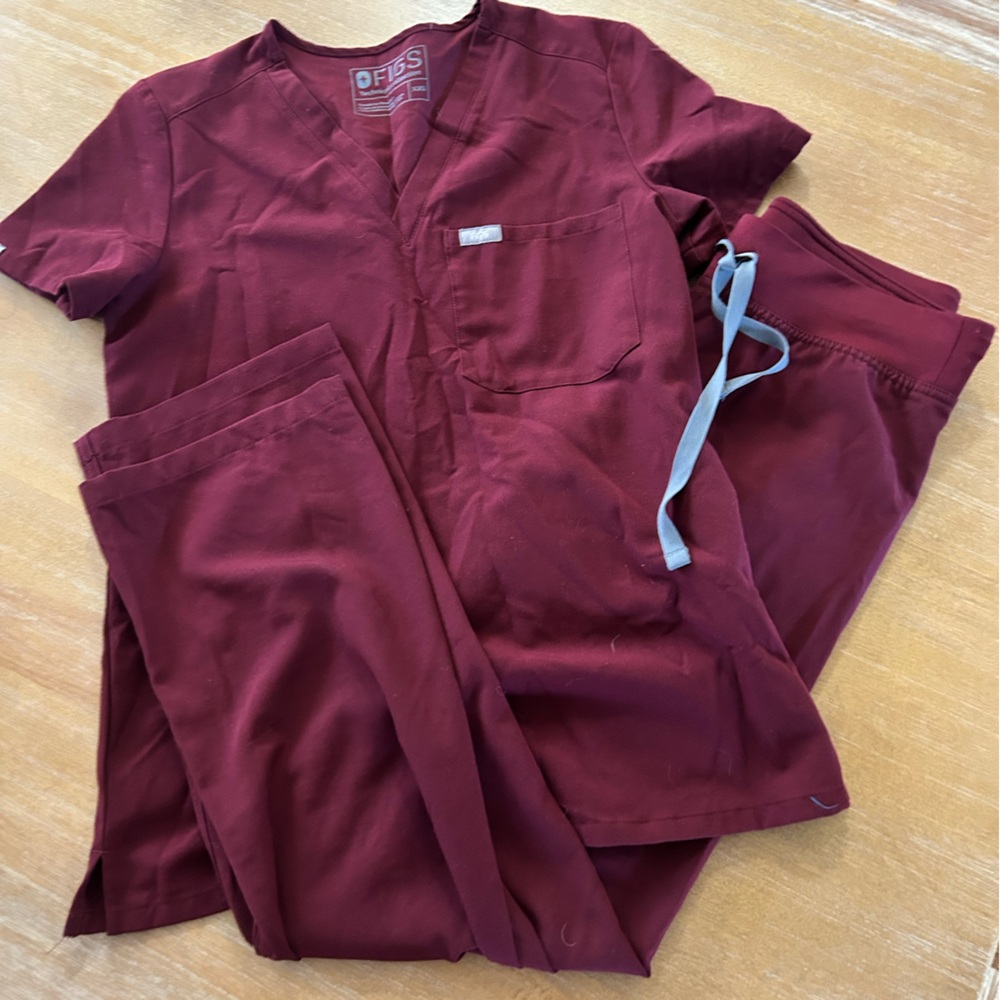 Figs Burgundy XXS SET